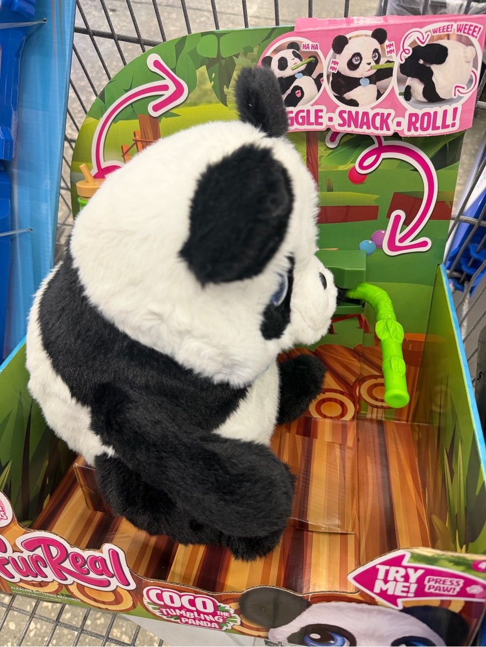 Mattel Coco Tumble Panda Plush - Black & White